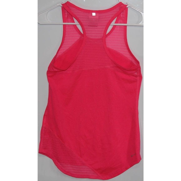 Women's Nike Dri-Fit Relay Racerback Pink Mesh Athletic Tank Top 717414 Size XS - Picture 2 of 2